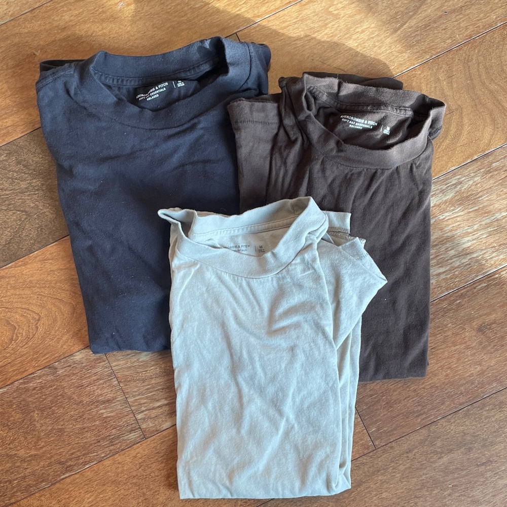 Abercrombie & Fitch Short Sleeve Tees - Black, Brown, Gray